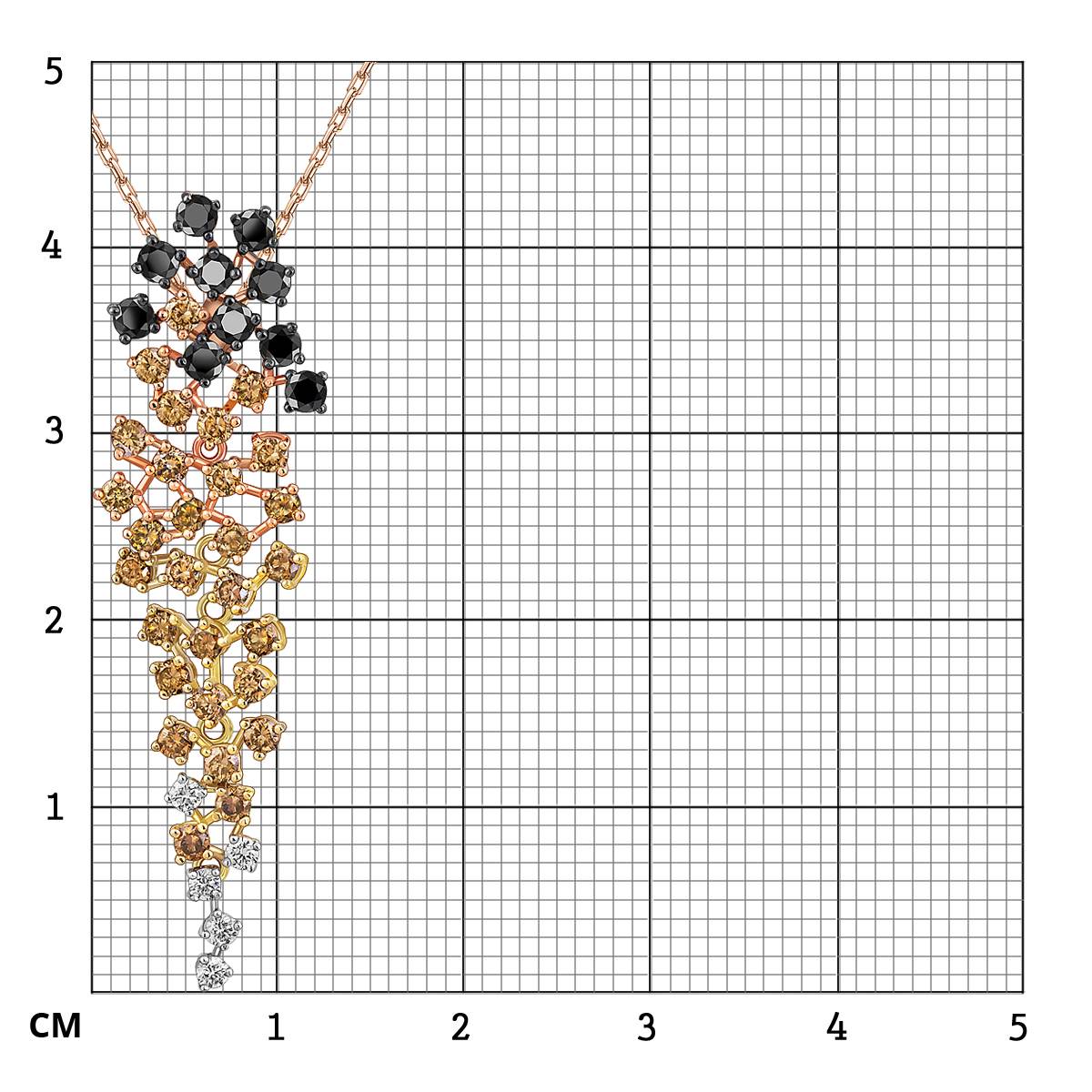 Колье из комбинированного золота с бриллиантами (054292)