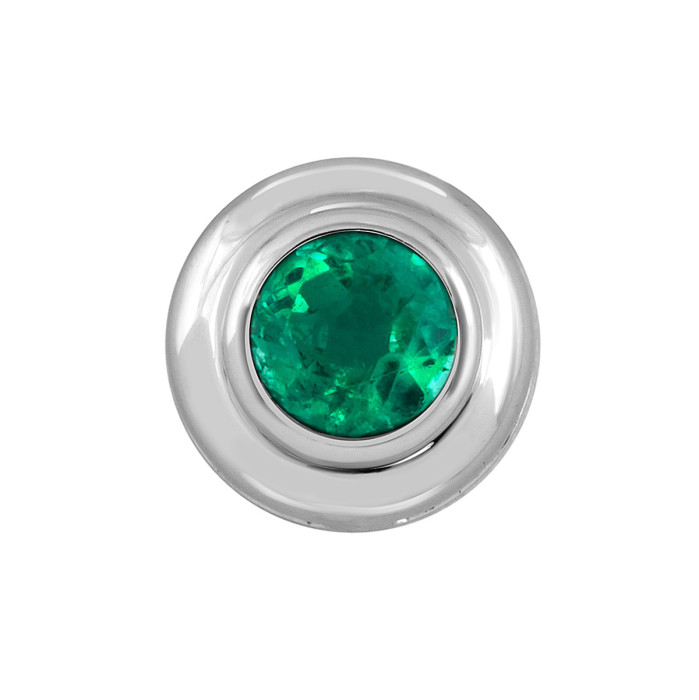 Кулон из платины с изумрудом (054363)