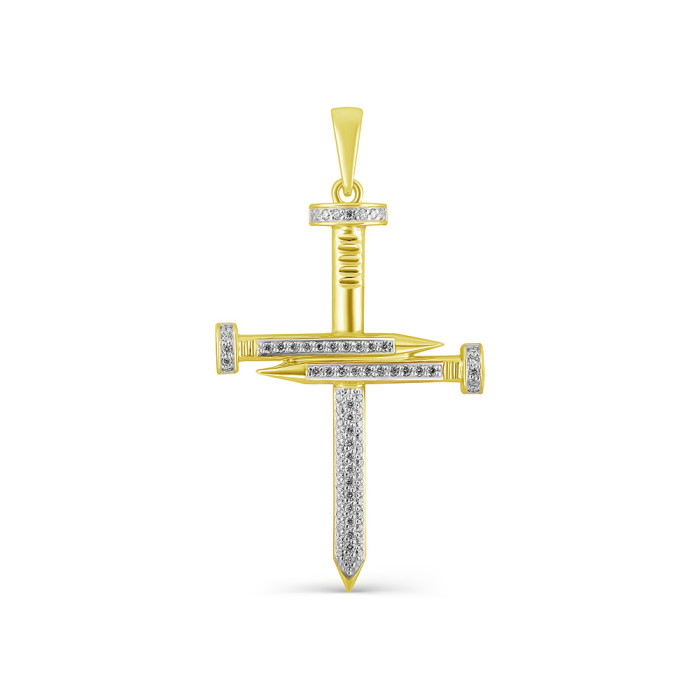 Кулон из жёлтого золота с бриллиантами (059870)