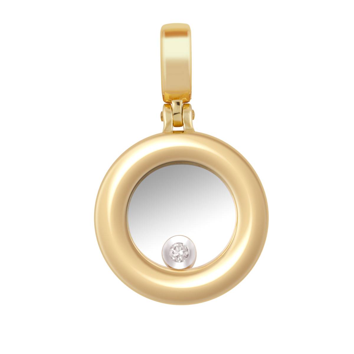 Кулон из жёлтого золота с бриллиантом (039685)