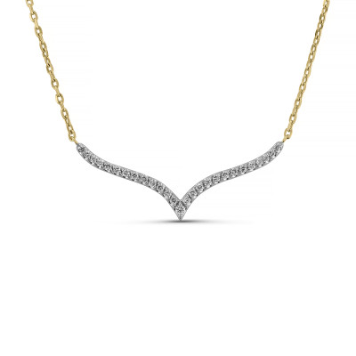 Колье из жёлтого золота с бриллиантами (063799)