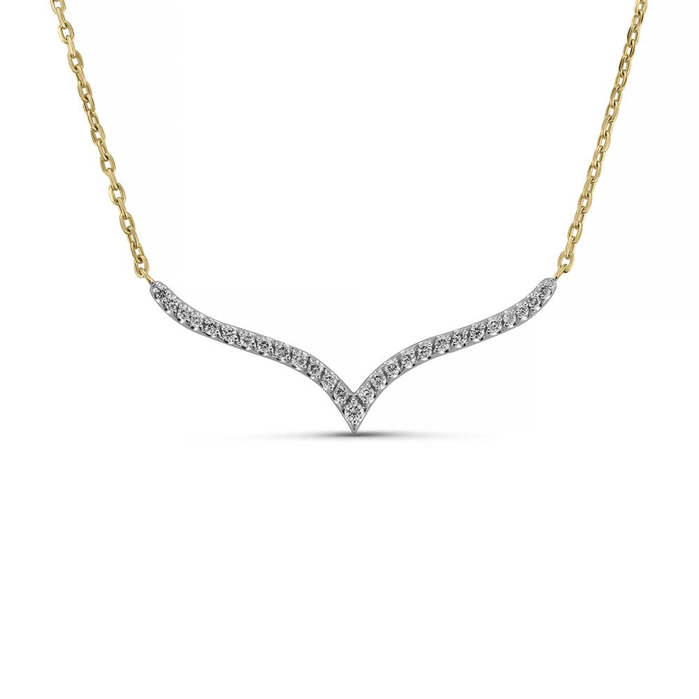 Колье из жёлтого золота с бриллиантами (063799)