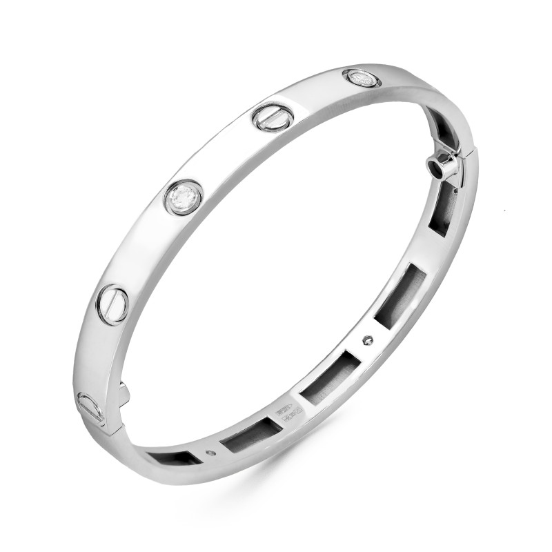 Браслет из белого золота с бриллиантами (063041)